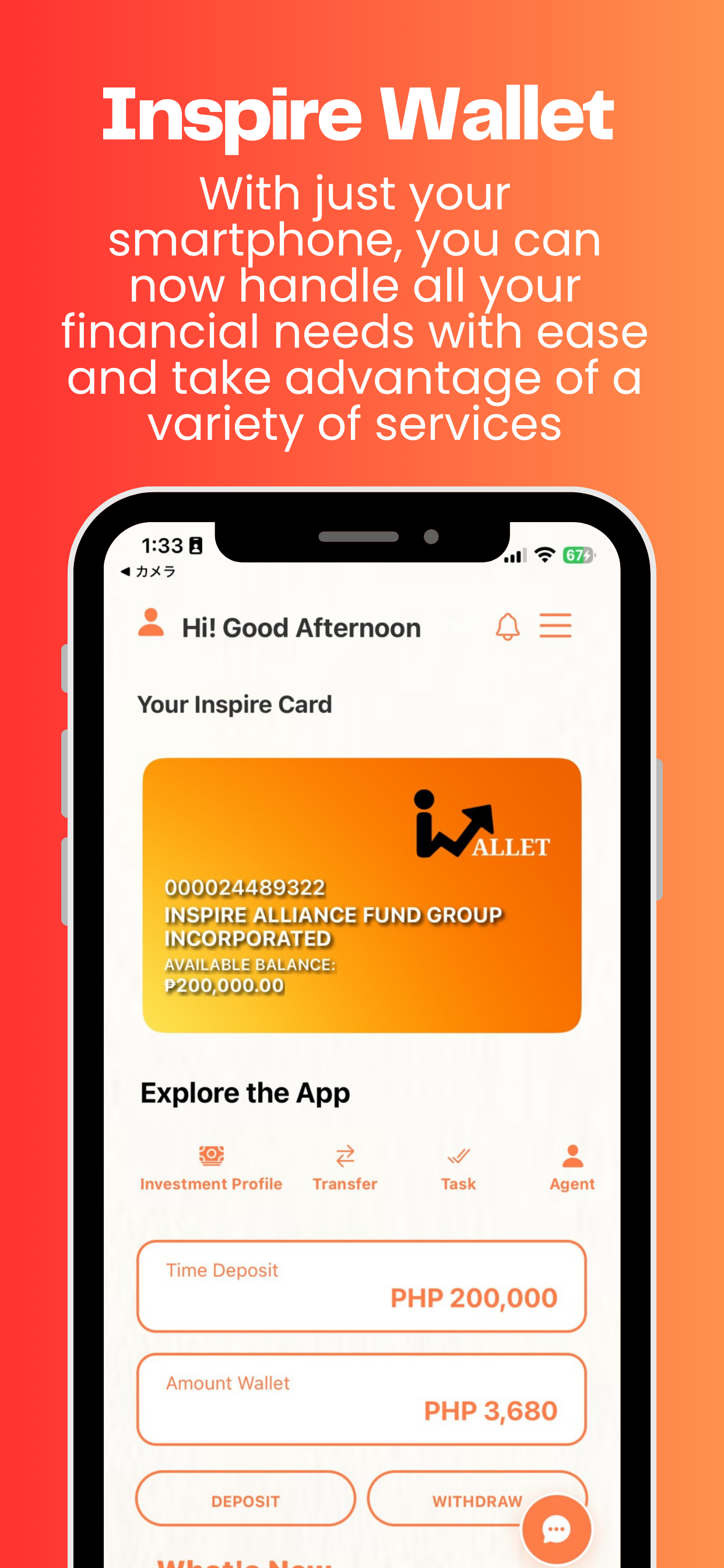 Inspire Wallet Travel Dashboard